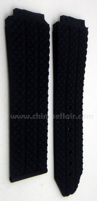 Hublot Watch Bands Replica / Black Textured Rubber Band
